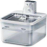 2.5L Automatic Stainless Steel Cat Water Fountain 4000mAh Wireless Pet Drinker Battery & Sensor 2 in
