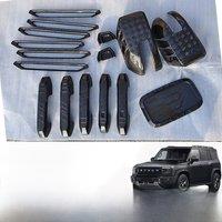 16Pcs ABS Carbon Fiber Pattern Accessories Trailer Hook Cover Luggage Rack Patch For Chery Jetour