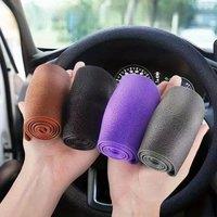 Silicone steering wheel cover elastic glove fit soft touch can choose from various colors of car interior decoration DIY parts