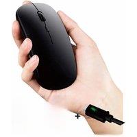 New Rechargeable Bluetooth Mouse Wireless 2.4 USB Dual Fleece woven bag for Computer gaming
