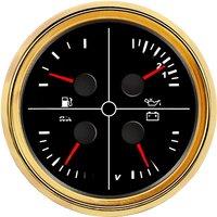 4-In-1 Multifunction Instrument Panel Devices 0-190ohm 240-33ohm Auto Fuel Gauges 8-16v Volt Meters Oil Pressure Gauges 0-80Psi