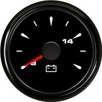 Auto Sus316L Bezel Voltage Meters 52mm 8-16V Volt Meters Pointer Lcd Display Black Voltmeters Gauges for Car Truck Boat