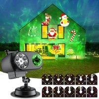 Party Light Snowflake Card Insertion Projection Lights High Brightness Waterproof Outdoor Projection Light for Halloween Christm