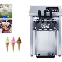 Commercial Soft Serve Ice Cream Machine Electric 25L/H 3 Flavors Sweet Cone Ice Cream Maker