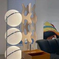 Nordic LED Garrault Delord Floor Lamp Chrome Metal White Acrylic Ball Floor Light Living Room Hotel Room Sofa Decoration Lamp