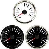 Cars 52mm Pointer Amp Meters Ampere Gauges +/-80A Display Ammeters Black Amp Gauges 75mV Signal with Sensor 9-32v