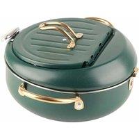 Frying Pot with Thermometer Japanese Stainless Steel Fryer Pan for Induction Cooker Home Kitchen