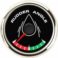 Black Rudder Angle Gauges 0-190ohm 52mm Marine Rudder Angle Meters with 8 Kinds Backlight for Boat Vessel Yacht