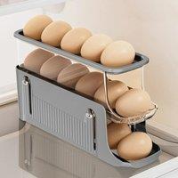 Refrigerator Egg Storage Box Egg Basket Container Organizer Rolldown Refrigerator Egg Dispenser For