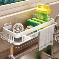 1pc Kitchen Aluminium Sink Drain Rack Shelf Basket Organizer Kitchen Accessories Sponge Storage