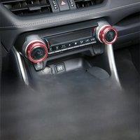 2pcs Aluminum Air Conditioning Knob Covers Rings for TOYOTA RAV4 & WILDLANDER 2020-2025 Decorative