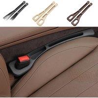 2pc Car Seat Gap Filler Organizer Pu Waterproof Car Seat Gap Plug Strip with 2 Grooves Seat Gap Storage Auto Interior Accessorie