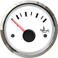 KUS Auto 50-150Degree Oil Temperature Gauges Boat 52mm White Oil Temp Meters 361-19ohm Signal with Red / Yellow Backlight 12/24v