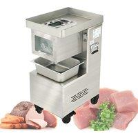 Commercial Meat Slicer Fully Automatic 850W Shred Slicer Dicing Machine Electric Vegetable Cutter Stainless Steel Meat Cutter