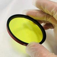 Multiple Sizes 77mm With Frame Lens 470nm IR Long Pass Dark Yellow Light Color Filter Glass JB470 For Camera Photography