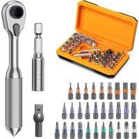 42 in 1 Cordless Wireless Ratchet Screwdriver Precision Magnetic Small Handle Portable Manual Hand