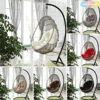 Round Hanging Egg Hammock Chair, Swing Seat Cushion, Thick Nest, Back for Indoor and Outdoor Patio