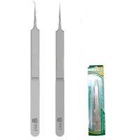 Special Tweezers Bent/Pointed 202 Stainless Steel Tweezer Pick Up 0.01mm Fly Wire for Fingerprint Jump Wire Maintenance