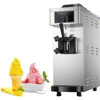 Ice Cream Machine Stainless Steel LCD Panel Desktop Vertical Small Automatic Home Commercial Double Storage Cylinder