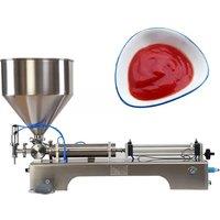 Small Semi-Automatic Honey Glass Bottle Filling Machine Honey Sauce Chili Sauce Filling Machine