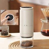 New Electric Coffee Grinder 1500mAh Conical Coffee Burr Grinder Externally Adjustable Bean Grinding