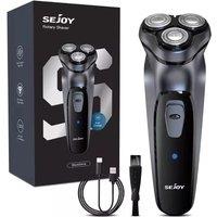 SEJOY Rechargeable Wet & Dry Use Electric Shaver Pop-up Hair Trimmer Rotary Shaving Machine Razor