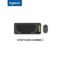 Logitech POP ICON COMBO Keyboard and mouse set Wireless keyboard and mouse set Dual-mode connection Custom keys three-device