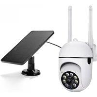 Solar Camera Wifi IP Camera Outdoor Wired Security Surveillance Smart home 100W AI Human Tracking
