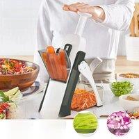 5 In 1 Safe Manual Vegetable Chopper Multi-function Slicer Kitchen Accessories Strips Julienne Dicer