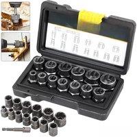14pcs Nut & Bolt Extractor Socket Set Car Repair Tool Impact Socket Set 6.35mm-19mm Cr-Mo Steel Hand