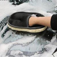 2pcs Car Wash Brush Cleaning Wool Soft Gloves Car Wash Gloves Car Wash Sponge Car Cleaning