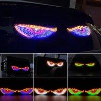 Universal Car Dynamic LED Headlights Devil's Eye Light Windshield Decoration Vehicle Auto Truck Warning Strobe Signal Lamps