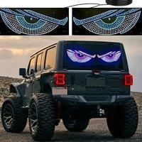 2025 New Car Dynamic Devil's Eye Light Car Sticker Led Display Truck Car Front and Rear Windshield Glass Light Eye Warning Light
