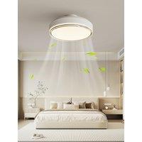 Modern Bladeless Ceiling Fans With Lights And Remote For Bedroom Study Living Room Office White Round Vaneless Ceiling Fan