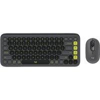 Logitech POP ICON COMBO Keyboard and mouse set, Wireless keyboard and mouse set, Dual-mode connection, Customizable keys