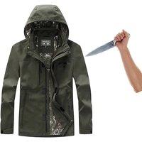 Self-Defense Anti-Cutting Stab-Resistant Men Jacket, Flexible Hacking Invisible Military Tactics Police Fbi Protective Clothing