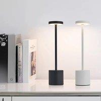 LED Ambient Table Lamp, USB Rechargeable Desk Lamp, Touch Controlled Dimmable Indoor Night Light for Home Decor Bedside Room