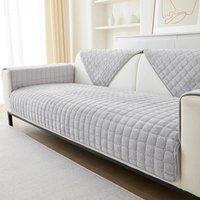 Velvet Sofa Cover Thicken Non-Slip Flannel Couch Cover Plush Plaid for Living Room Slipcover Warm