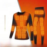 22 Area Winter Thermal Heated Jacket Women Vest Heated Underwear USB Electric Heating Clothing Men's