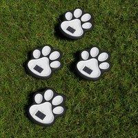 LED Solar Dog Paw Ground Lights, Landscape Lighting with Smart Light Control, Garden Path Lights for