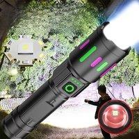 2025 Most Powerful LED Flashlight Rechargeable LED Flashlights High Power Zoom Torch Light Long