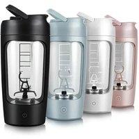 USB Electric Protein Shaker Bottle Portable 1200mAh Rechargeable Blender Cup Multipurpose 650ml Mixing Cups for Fitness Workout