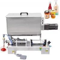 PBOBP Semi-Automatic Horizontal Screw Piston High Viscosity Paste Can Bottle Filler Tomato Chilli
