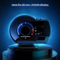Hot Newest Head Up Display Auto Display OBD2+GPS Smart Car HUD Gauge Digital Odometer Security Alarm Water&Oil Temp. RPM