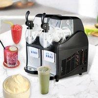 Ice Slusher 2 Tanks Slush Machine Smoothies Granita Machine 890W Snow Melting Machine