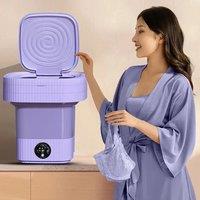 11L Blue light Portable Washing Machine Underwear with Dryer Bucket Socks Clothes Washer Camping
