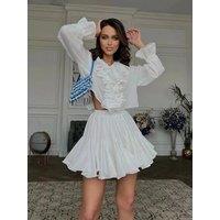 Women's Summer Mini Skirt High Waist Sexy Cute Pleated Ruffles A-line Tutu Short Skirts 2025 Lady
