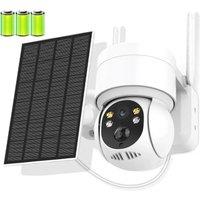 Wifi Outdoor Solar Wireless Network Camera 4MP HD Built in Battery Video Surveillance Camera Long