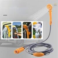 Car Shower 12V Electric Outdoor Camping Shower Water Bag Kit Travel Car Wash Hiking Flowering Plant