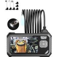 Endoscope Camera 4.3 Inch Screen HD1080P 8MM Lens Rigid Cable Pipe Inspection USB Borescope LED